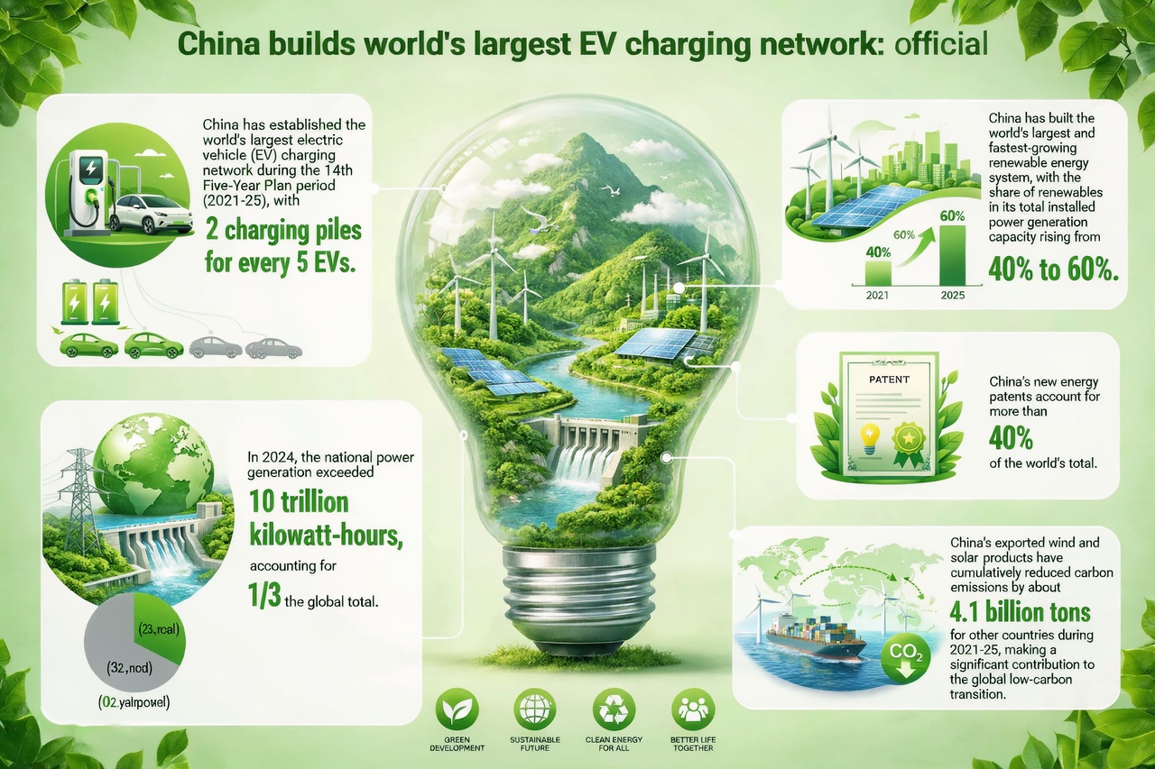 EV charging network infographic